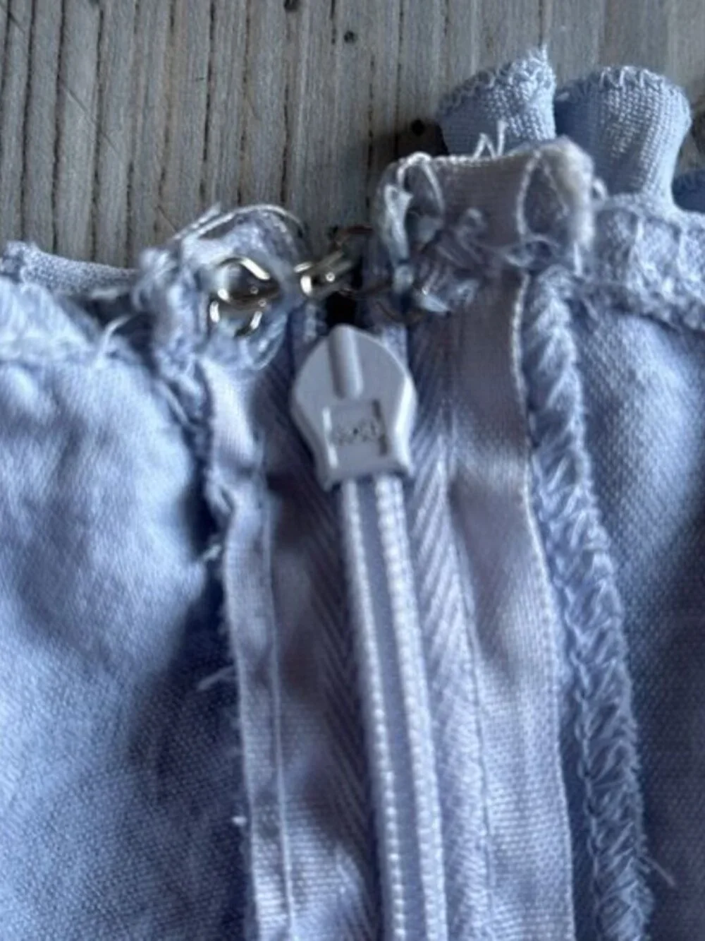 Blashe Blue Babydoll Flutter Ruffle Dress Size Small - Picture 6 of 8